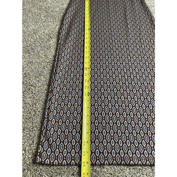 Zara Midi Sweater Dress Brown Blue Short Sleeve Bodycon Womens Sz Small - Picture 6 of 7